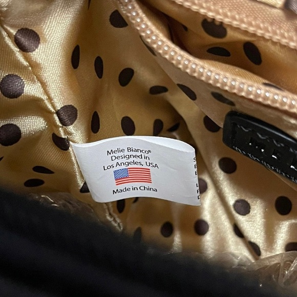 NWT Melie Bianco Adele Crossbody Bag With Golen Chainlink Strap In Black - Picture 10 of 11